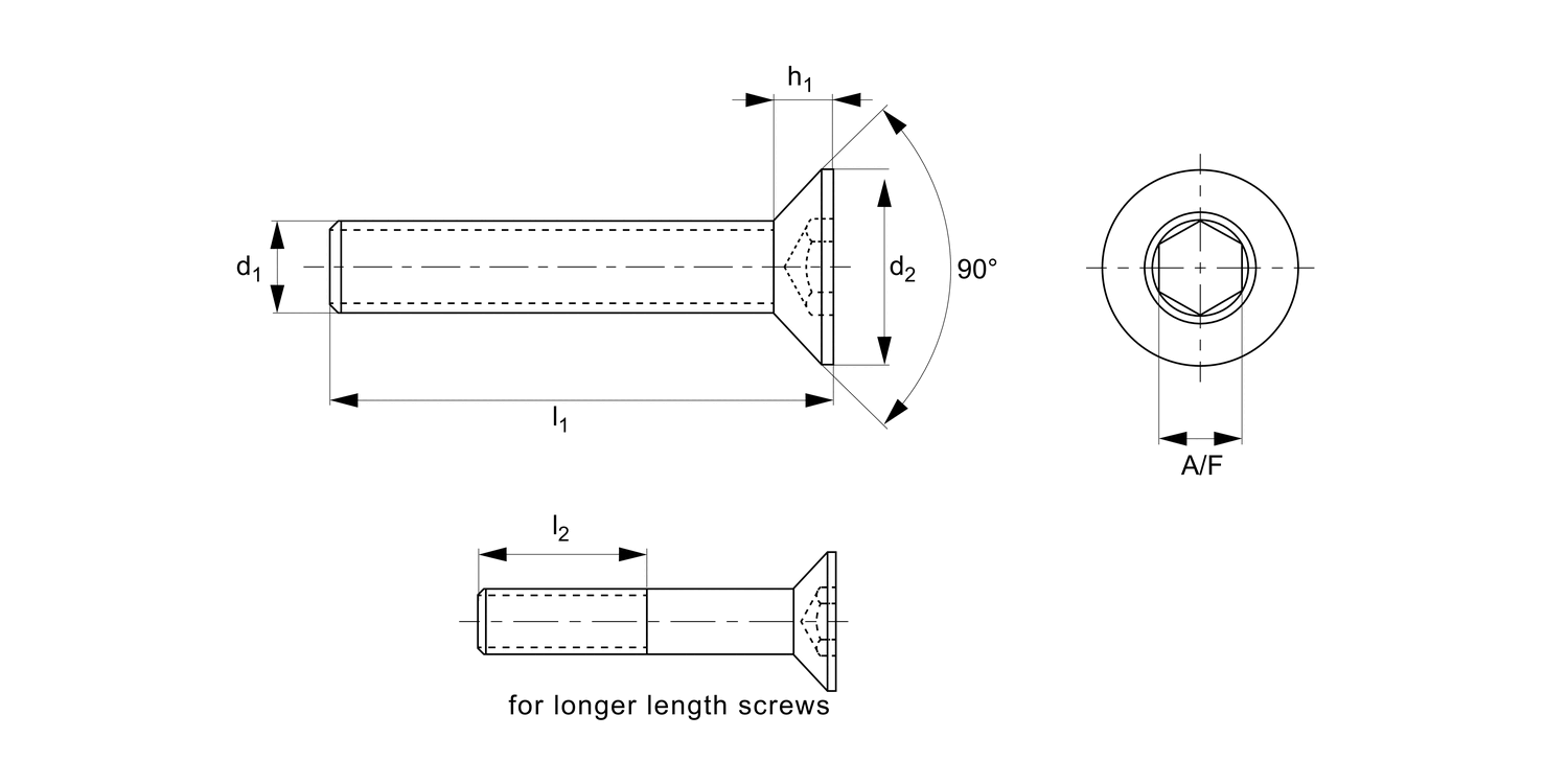 B0021.B0 Socket Csk Head Screws