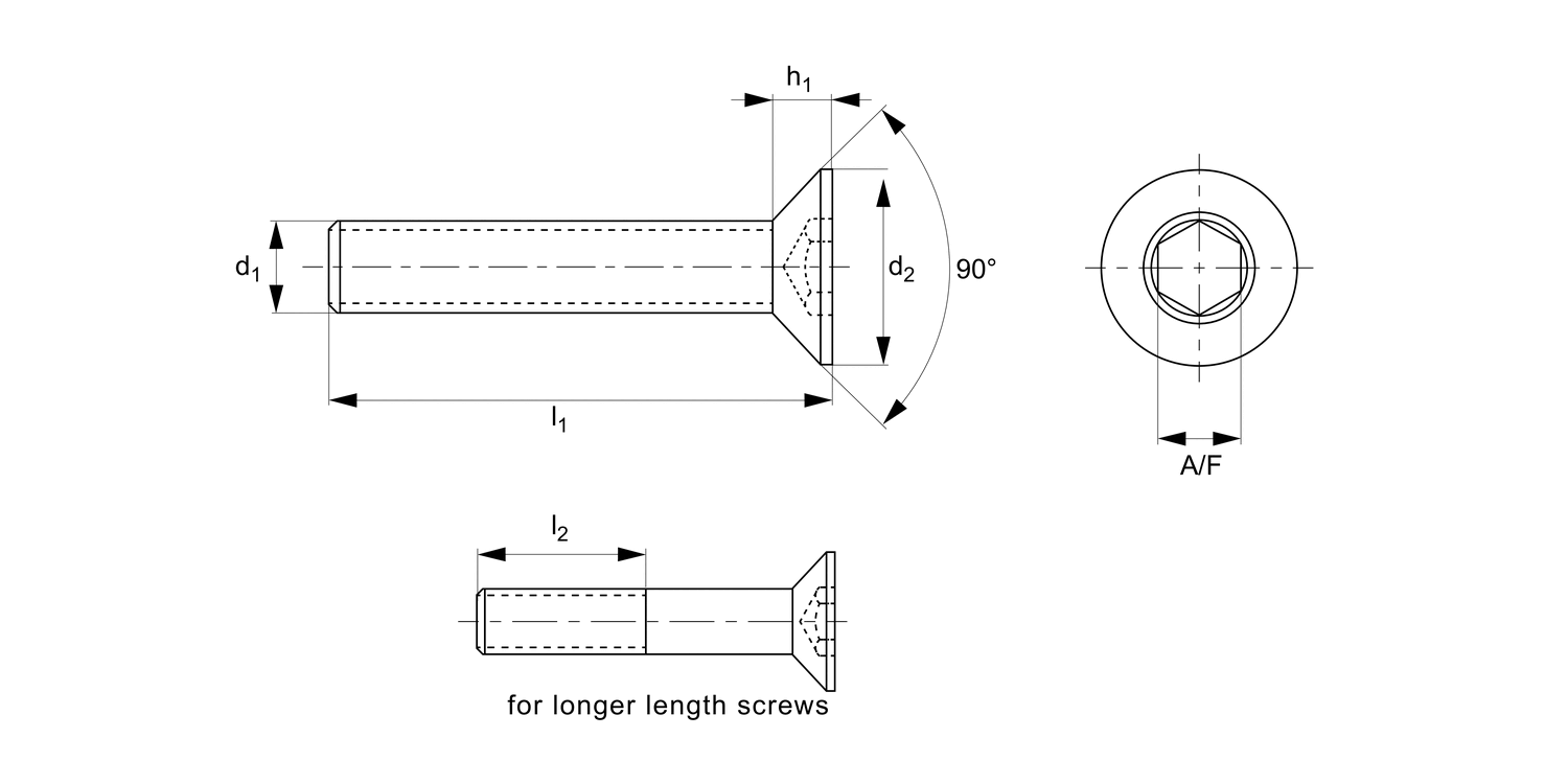 T0222.A4 Socket Countersunk Machine Screws