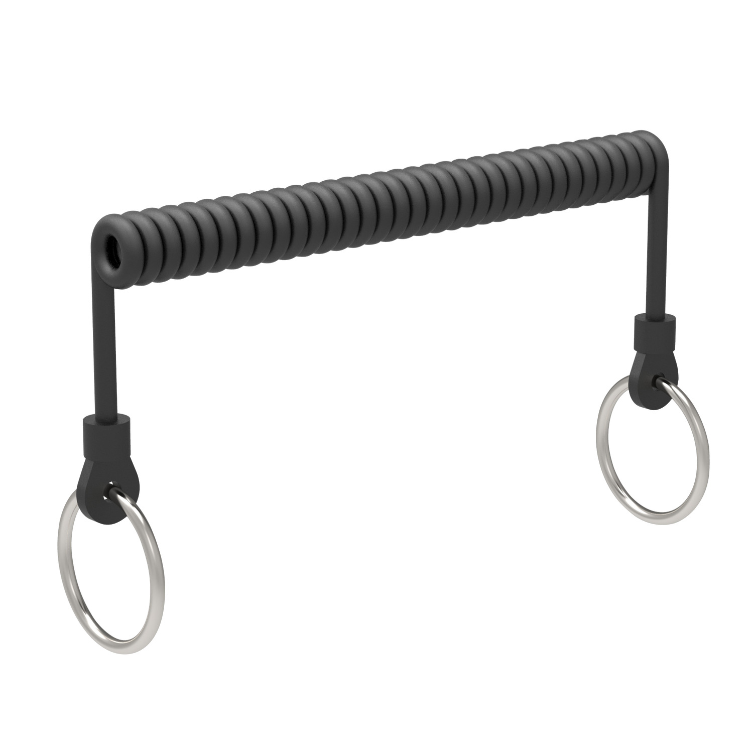 LA1092 Lanyard - Spiral Wire with Split Rings