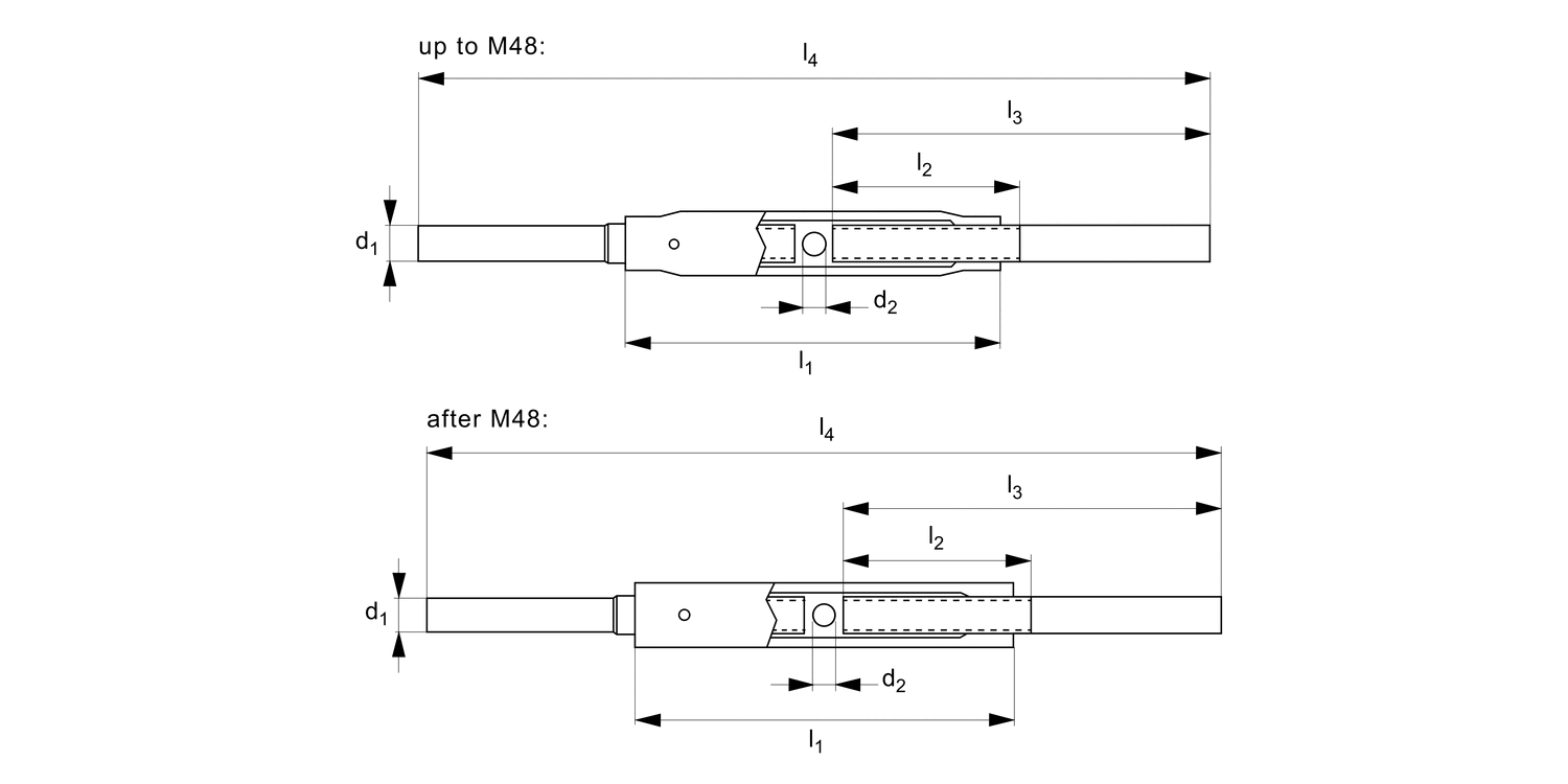 LP1304 Stud End Pipe Body Turnbuckles