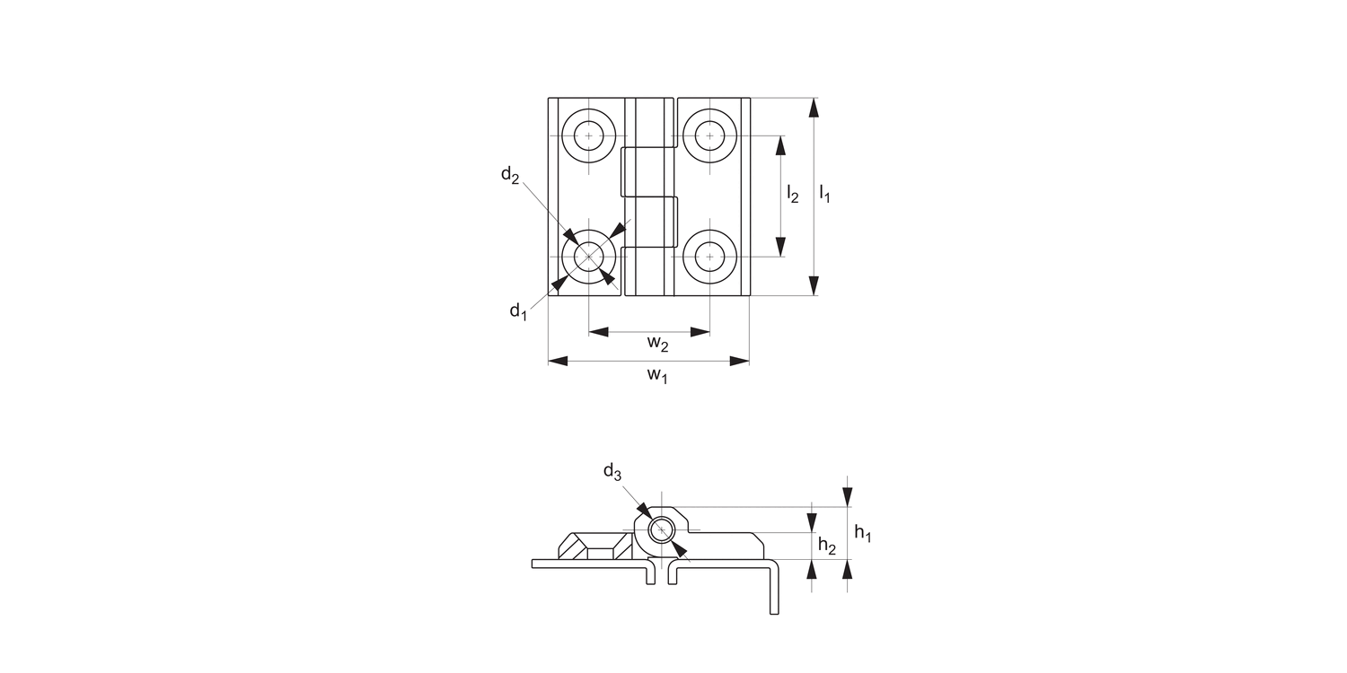 HH0010 Surface Mount - Leaf Hinges