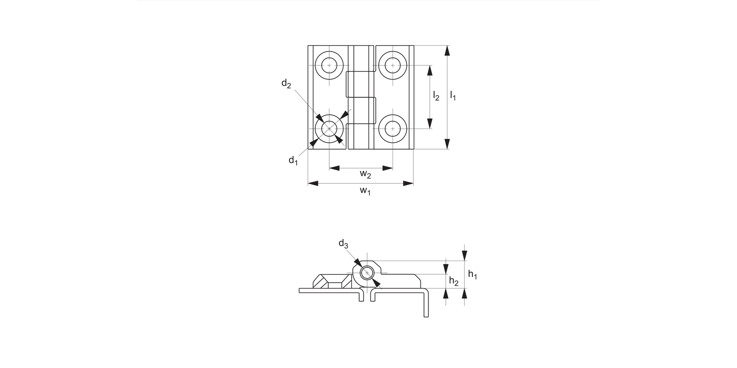 HH0020 Surface Mount - Leaf Hinges
