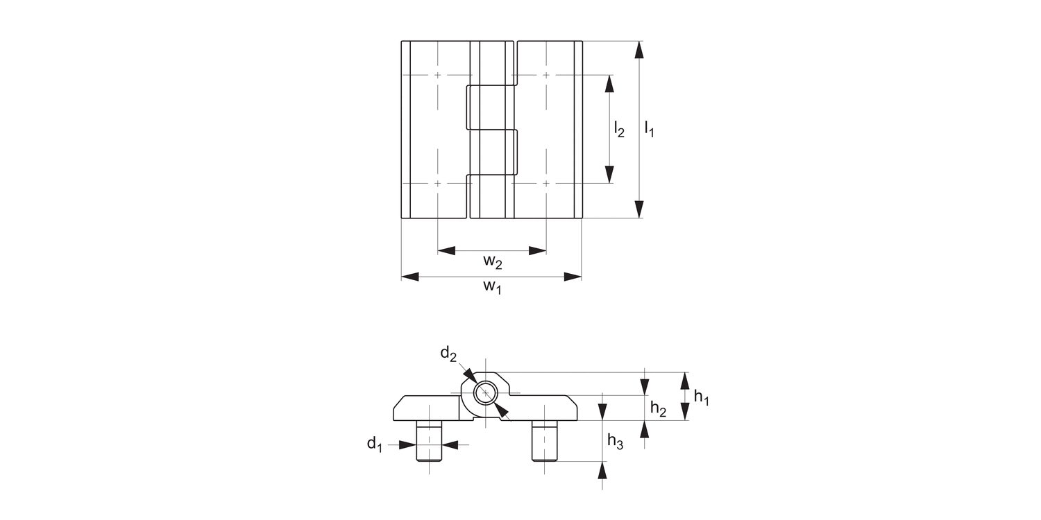 HH0100 Surface Mount - Leaf Hinges