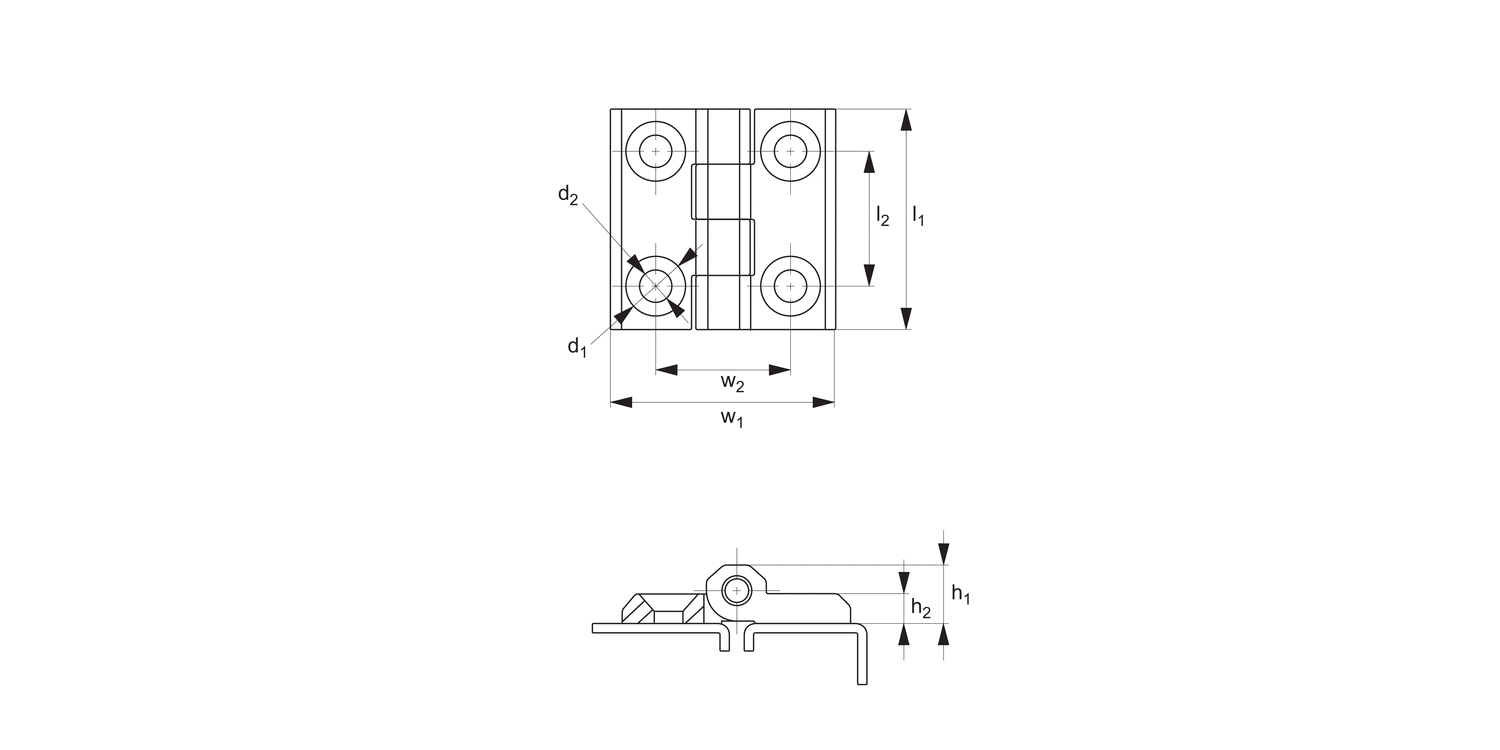 HH0010 Surface Mount - Leaf Hinges
