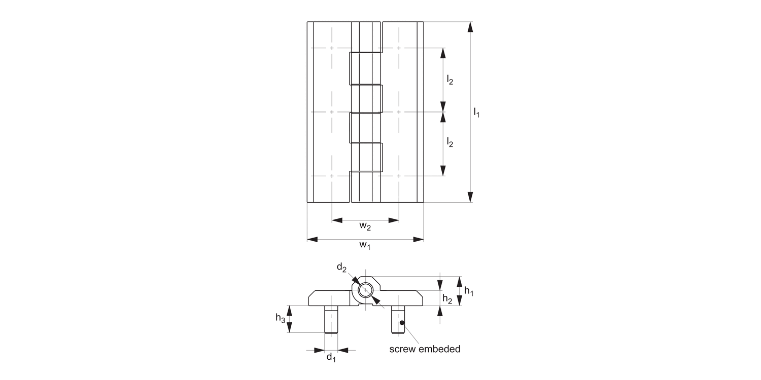 HH0102 Surface Mount - Leaf Hinges