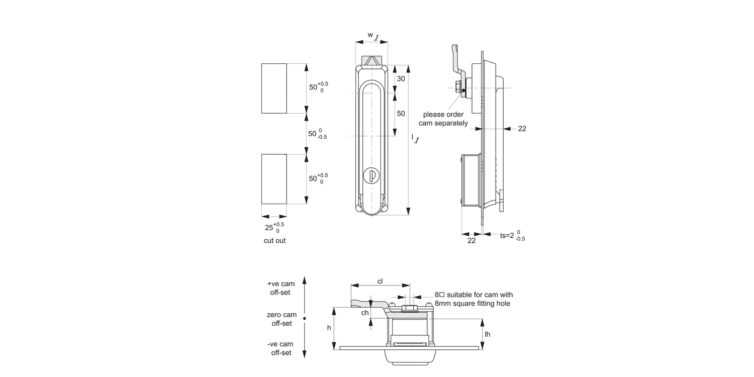 PL0210 Swing Handles - Cam Control