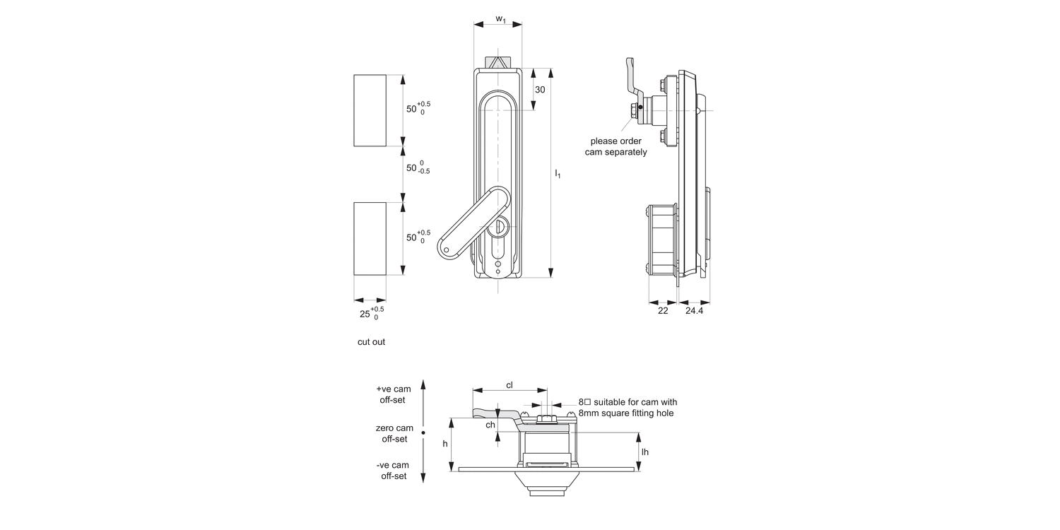 PL0100 Swing Handles - Cam Control