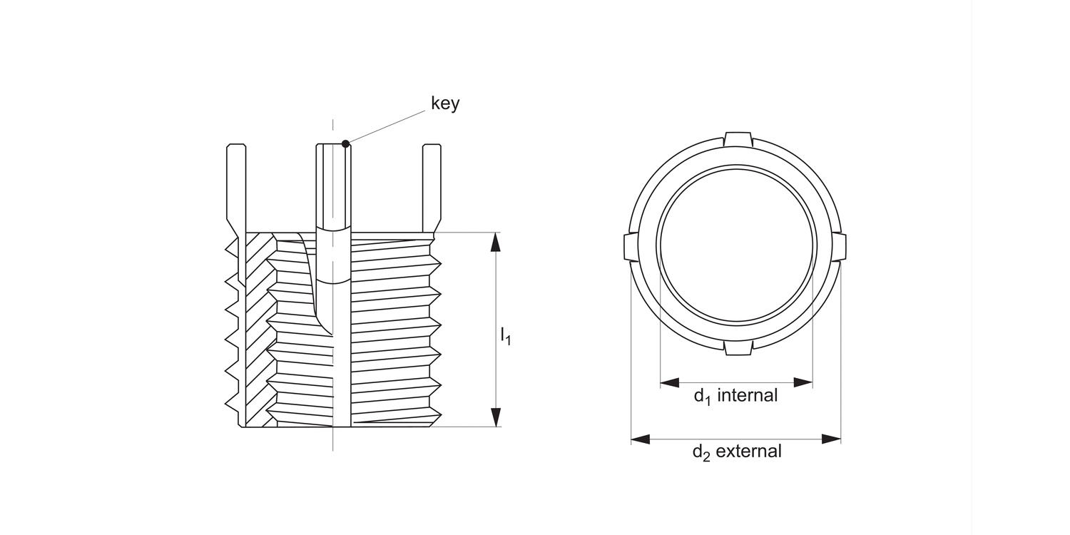TR1525 Threaded Insert - Metric