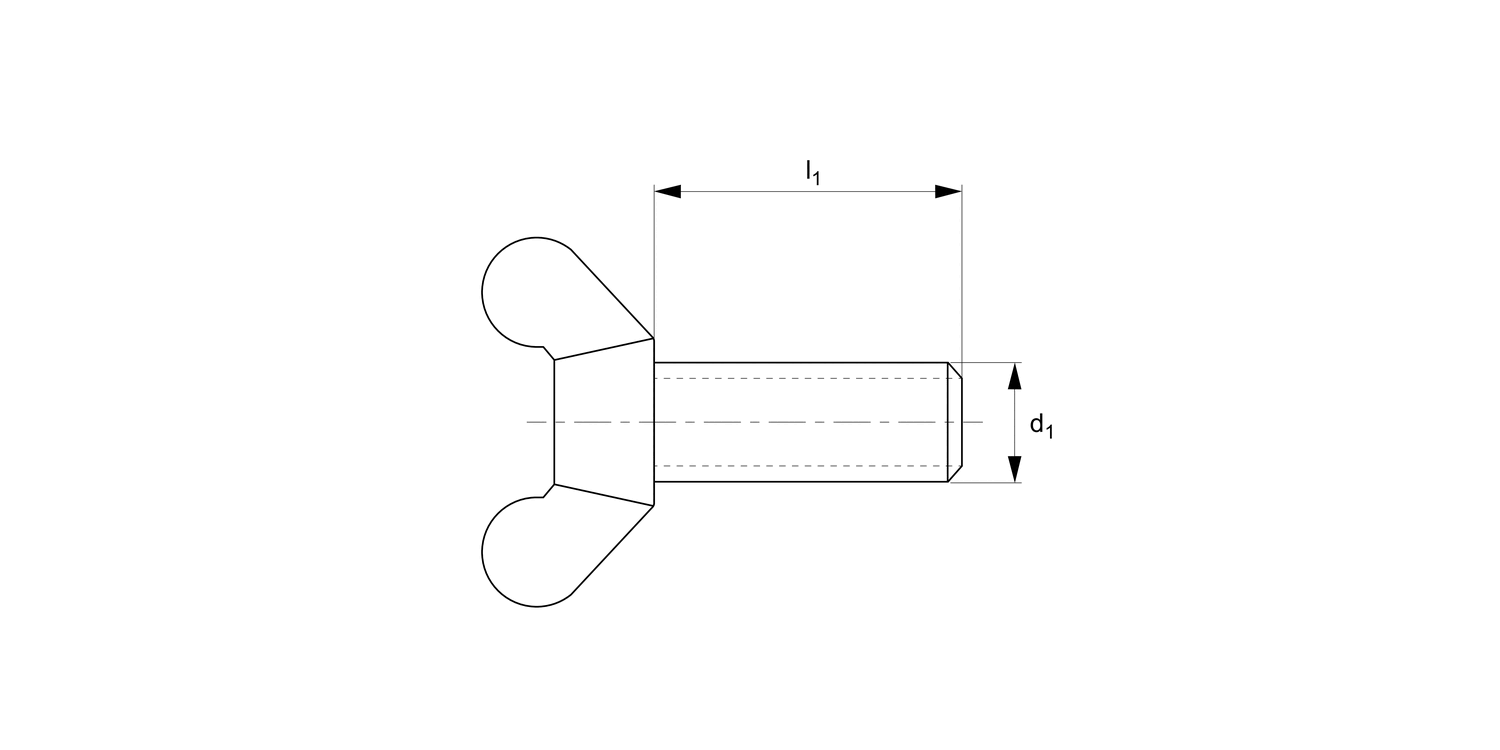 N0190.57N Wing Screws with Stud